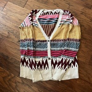 Oversized printed cardigan
